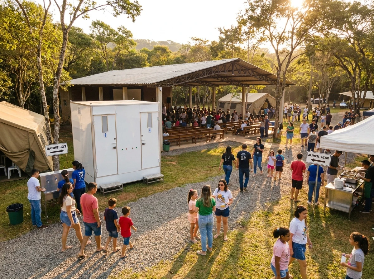 Banheiro para Acampamento Escoteiro