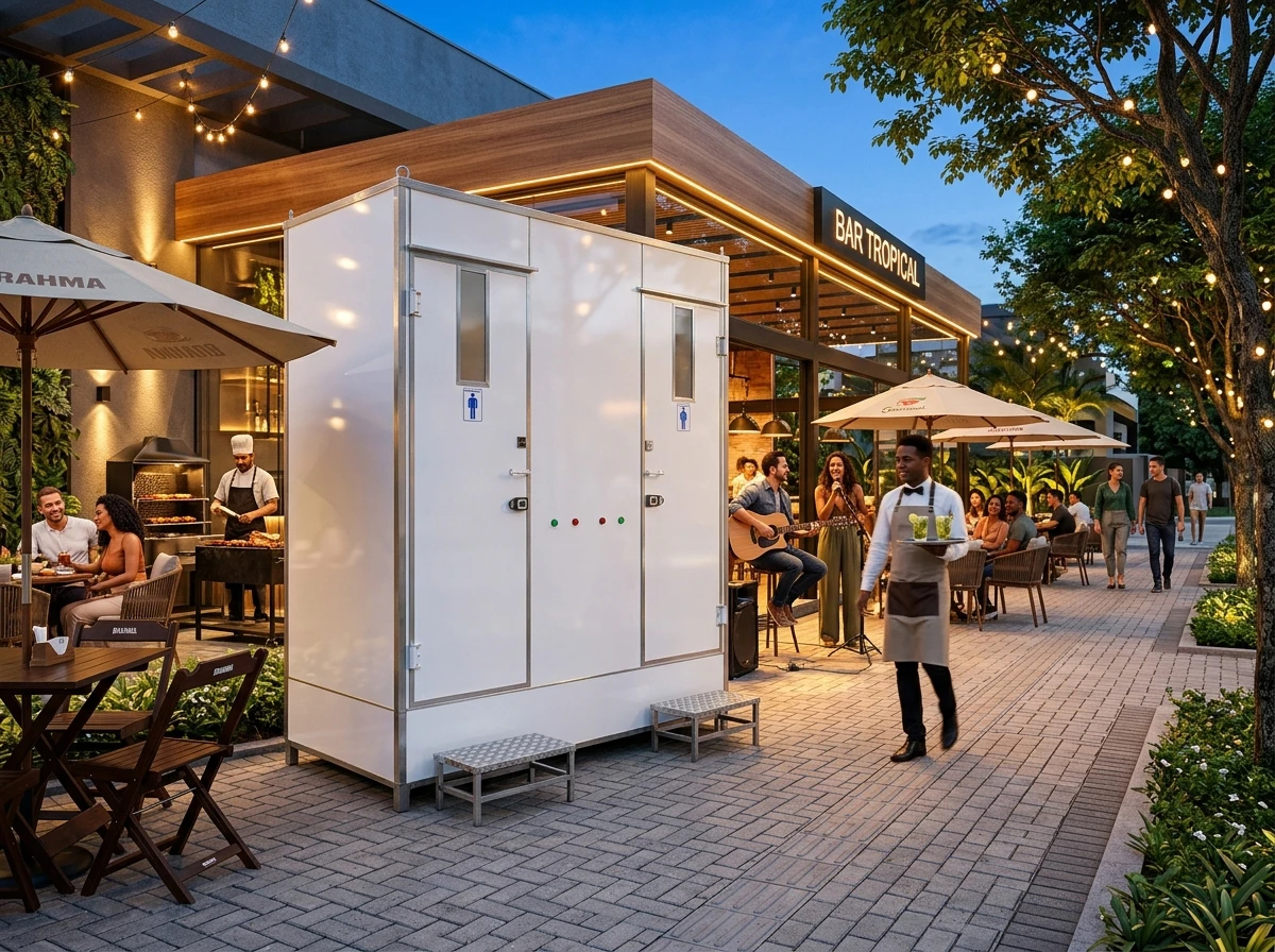 Bar com Mesas na Calçada: Banheiro Próximo ao Cliente Sem Fazer Fila Dentro do Estabelecimento