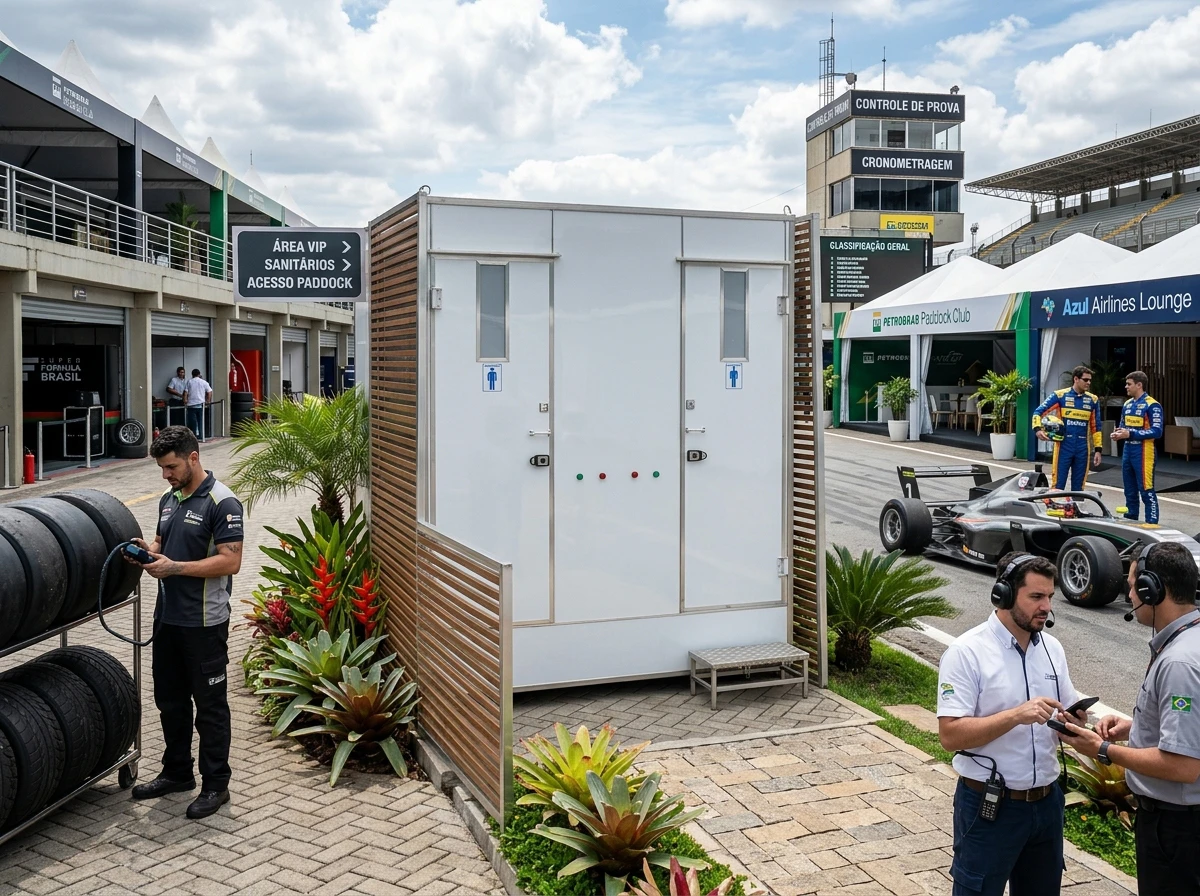 Banheiro para Campeonato de Automobilismo