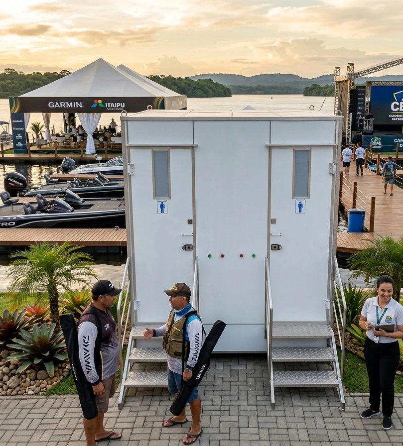 Banheiro para Campeonato de Pesca Esportiva Premium