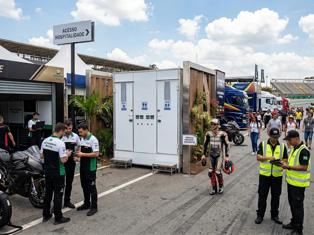 Banheiro para Campeonato de Motovelocidade
