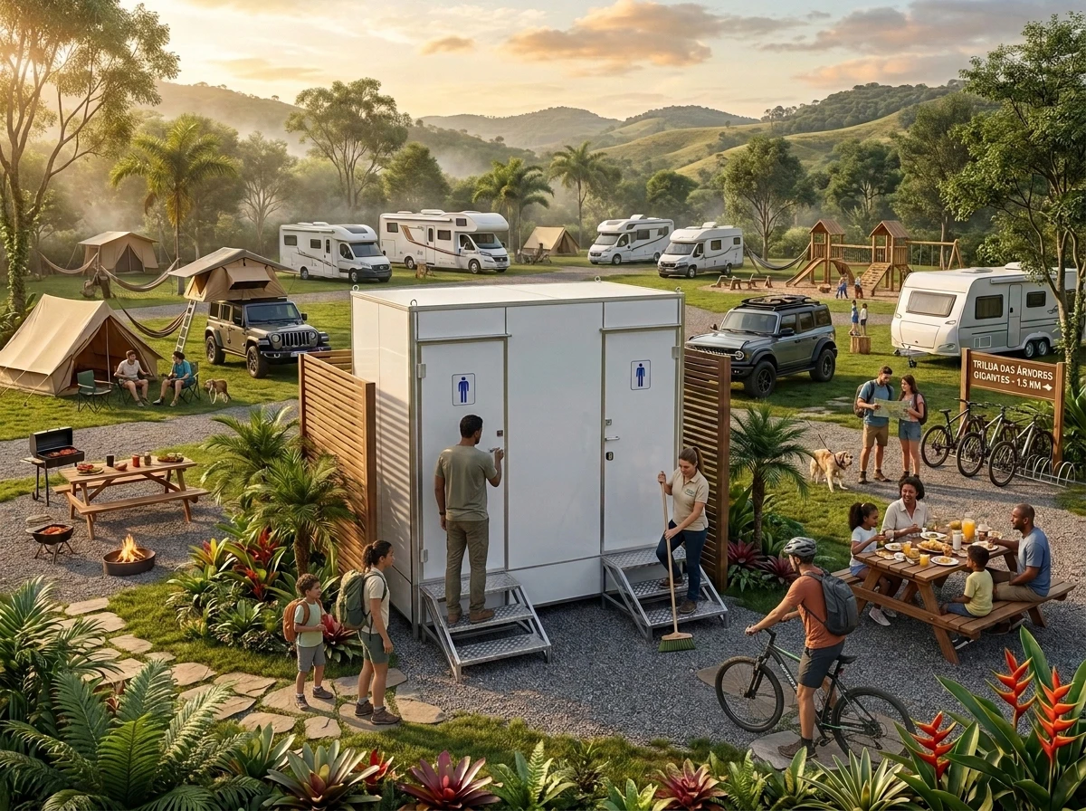Banheiro para Camping Organizado
