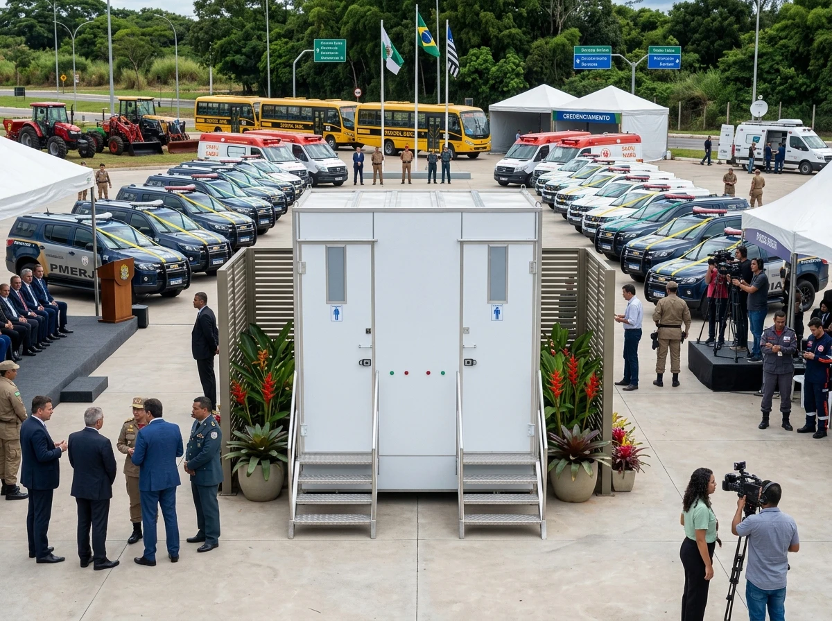 Banheiro para Cerimônia de Entrega de Viaturas e Veículos Oficiais