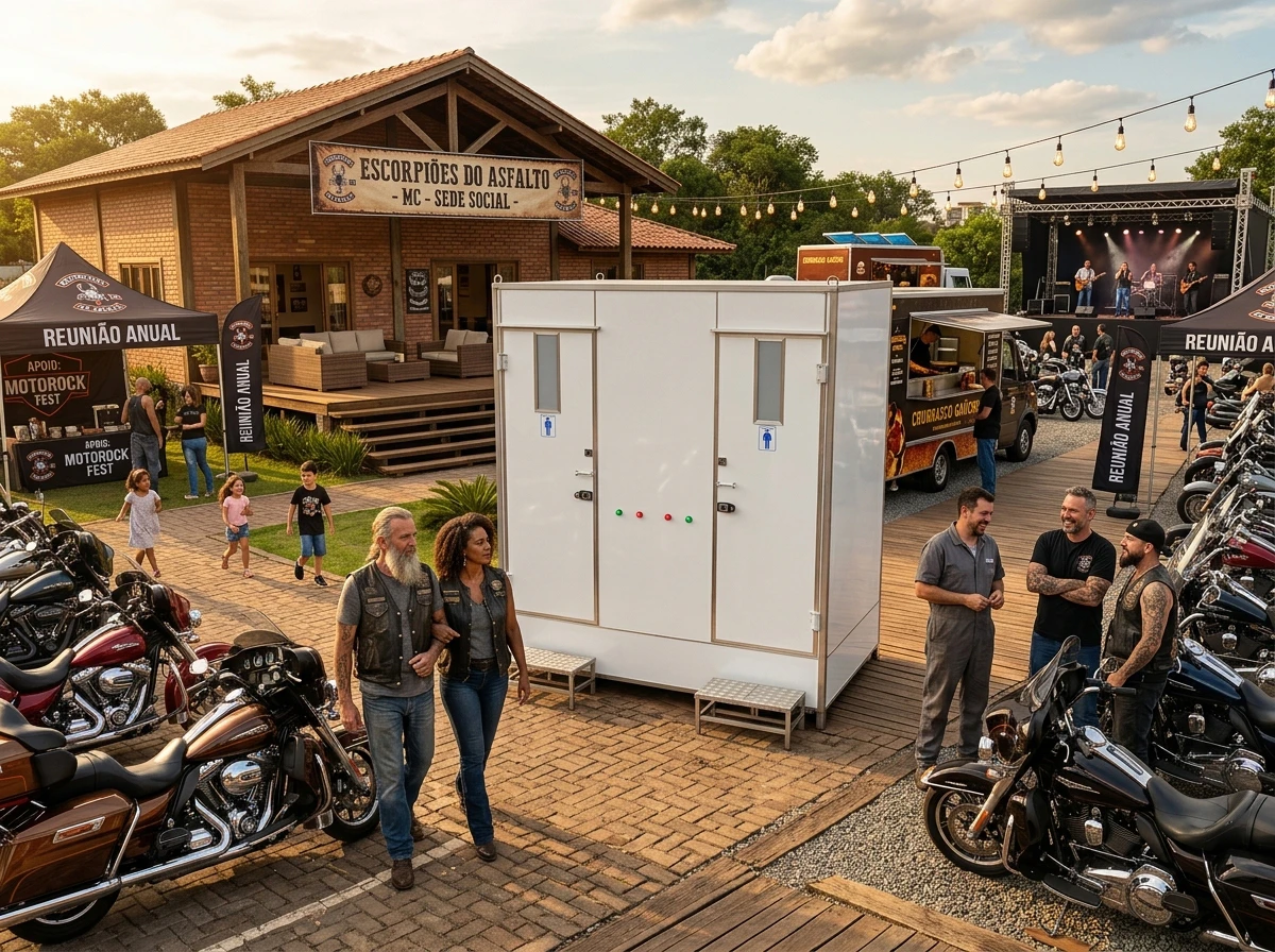 Banheiro para Clube de Motociclistas e Encontros de Moto
