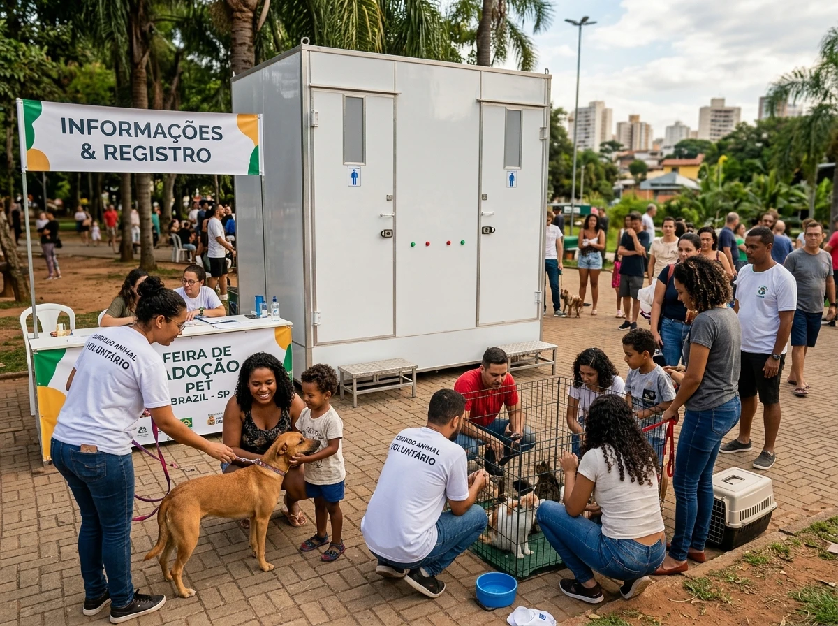 Banheiro para Evento de Adoção de Animais