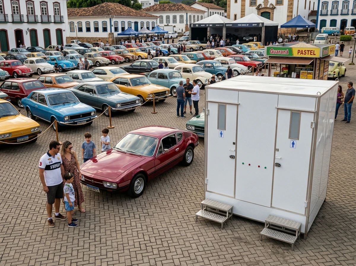 Banheiro para Exposição de Carros Antigos