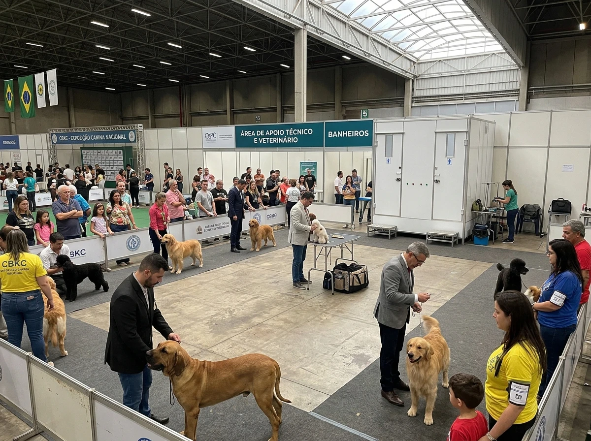 Banheiro para Exposição Nacional de Cães