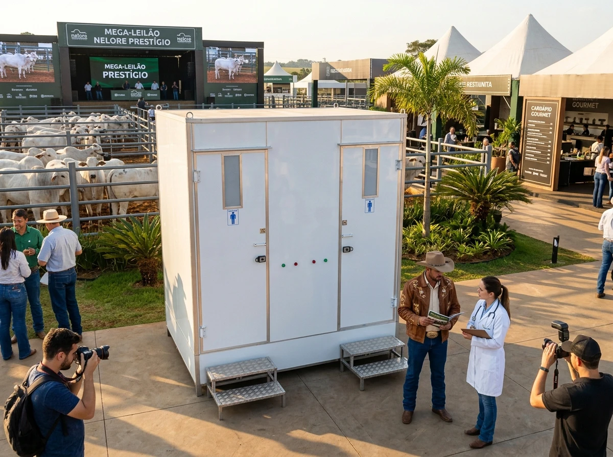 Banheiro para Leilão de Gado e Haras