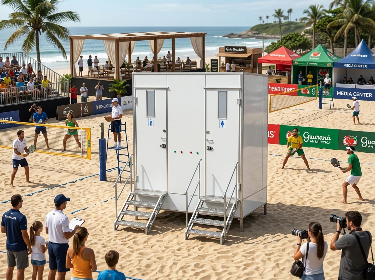 Banheiro para Torneio de Beach Tennis